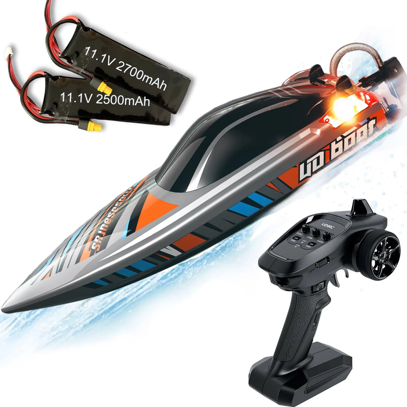 UDI RC Large RC Speed Boat: High-Speed Remote Control Watercraft