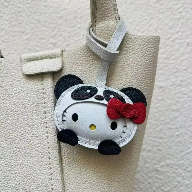 Handmade Leather Hello Kitty Sheep Pendant