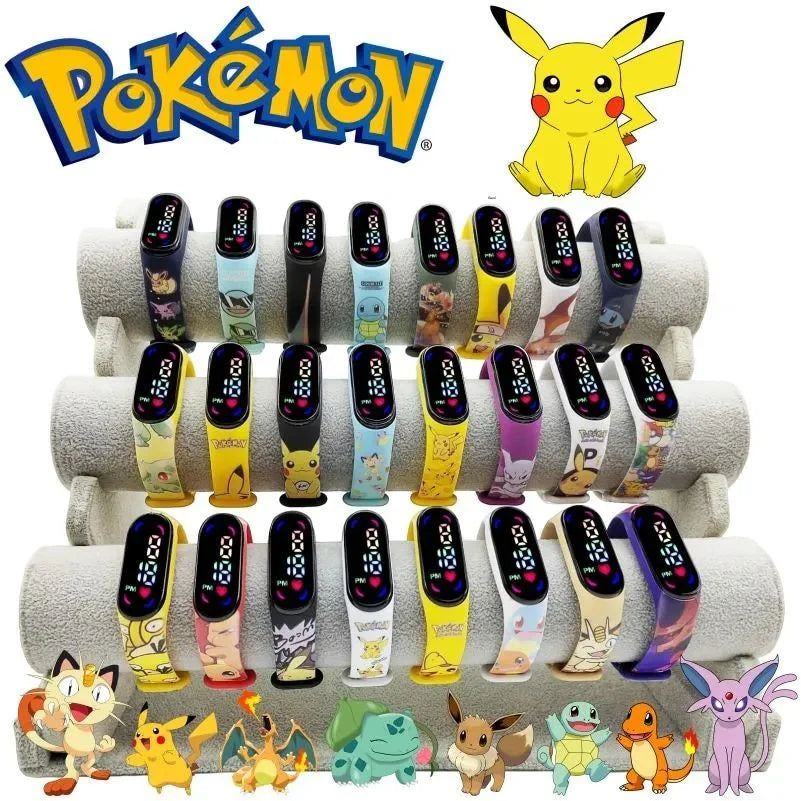 Cartoon Anime Pokémon Children’s Watch – Kawaii Pikachu Sports LED Wristband