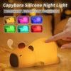 Cute Cartoon Capybara Silicone Night Light