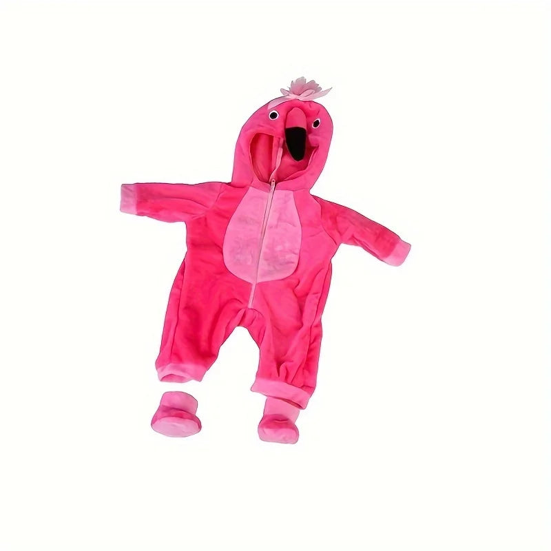 Warm Jumper Jumpsuit & Shoes Set for 17-18 Inch Baby Dolls