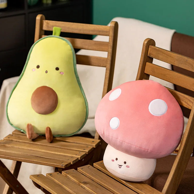 Cute Fruit & Veggie Kawai Plush Pillow – Soft & Adorable Stuffed Toy!