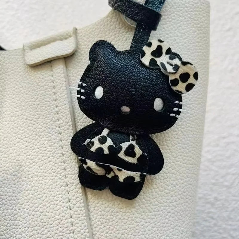 Handmade Leather Hello Kitty Sheep Pendant