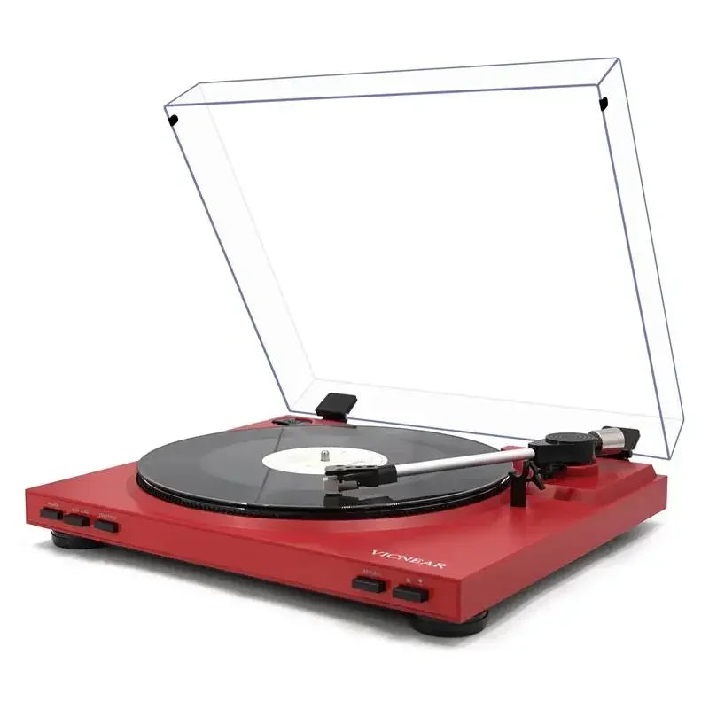 Retro Simple Vinyl Record Player: 33/45rpm Dual Speed Record Player