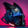 Cyberpunk Helmet Shinobi Mask: Robot Samurai Armor with LED Light