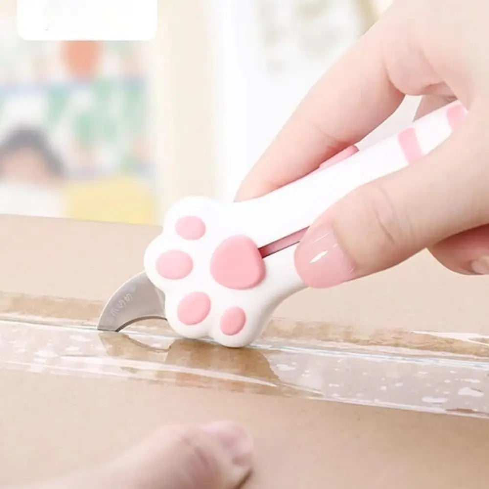 Cute Cat Paw Sharp Box Cutter: Mini Portable Cat Claw Utility Knife