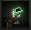 Smoking Skull Head Neon Sign: Game Room Wall Art & LED Neon Decor