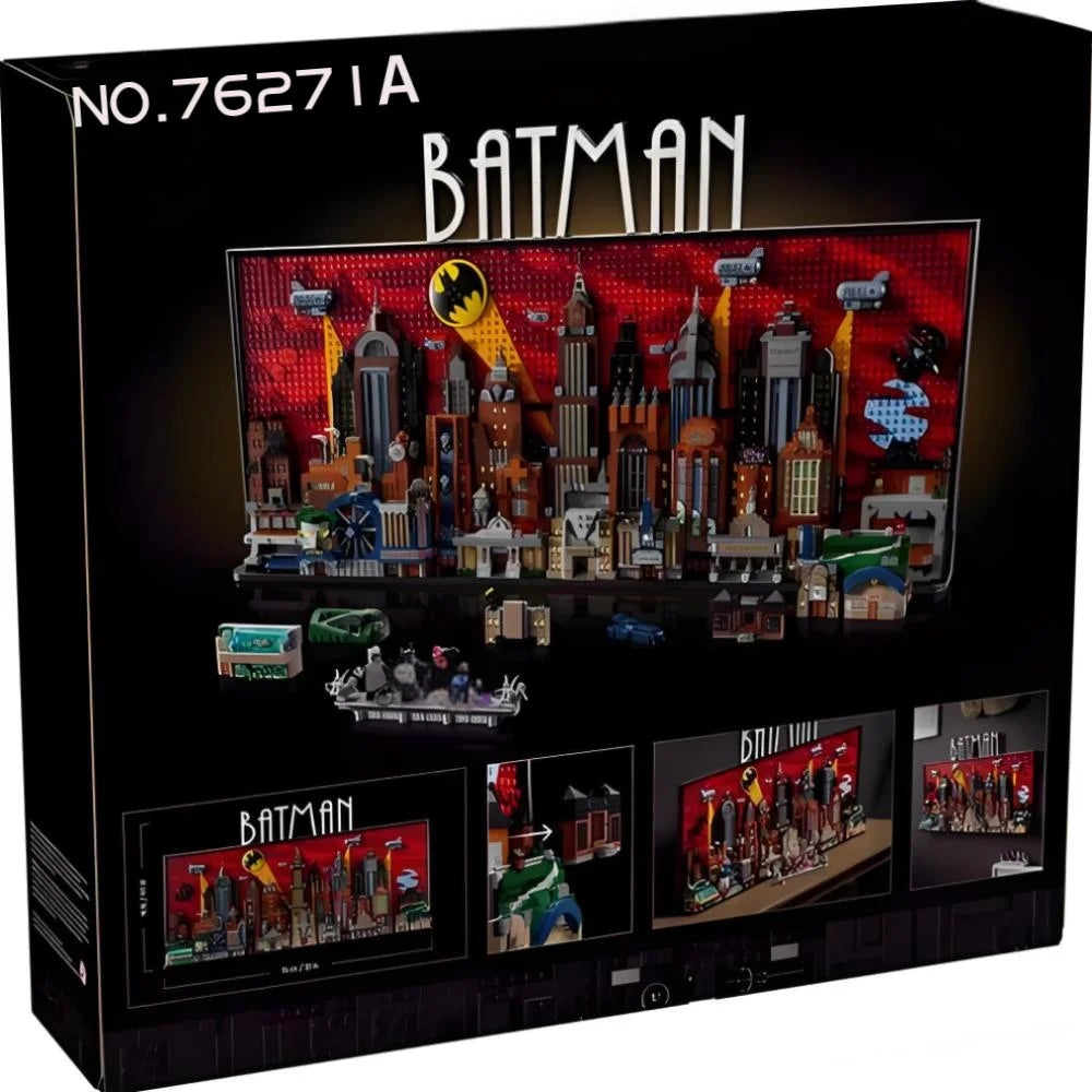 The Bat People Animated Series City Skyline: Joker Arkham Asylum Building Blocks Model