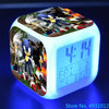 Anime Sonic & Mario Bros Figure Model LED Alarm Clock: 7-Color Touch Light Desk Clock