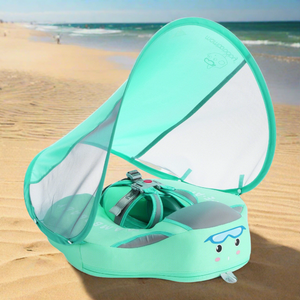 AquaGuard: Infant & Toddler Swim Trainer with Safety Canopy - Pool Float