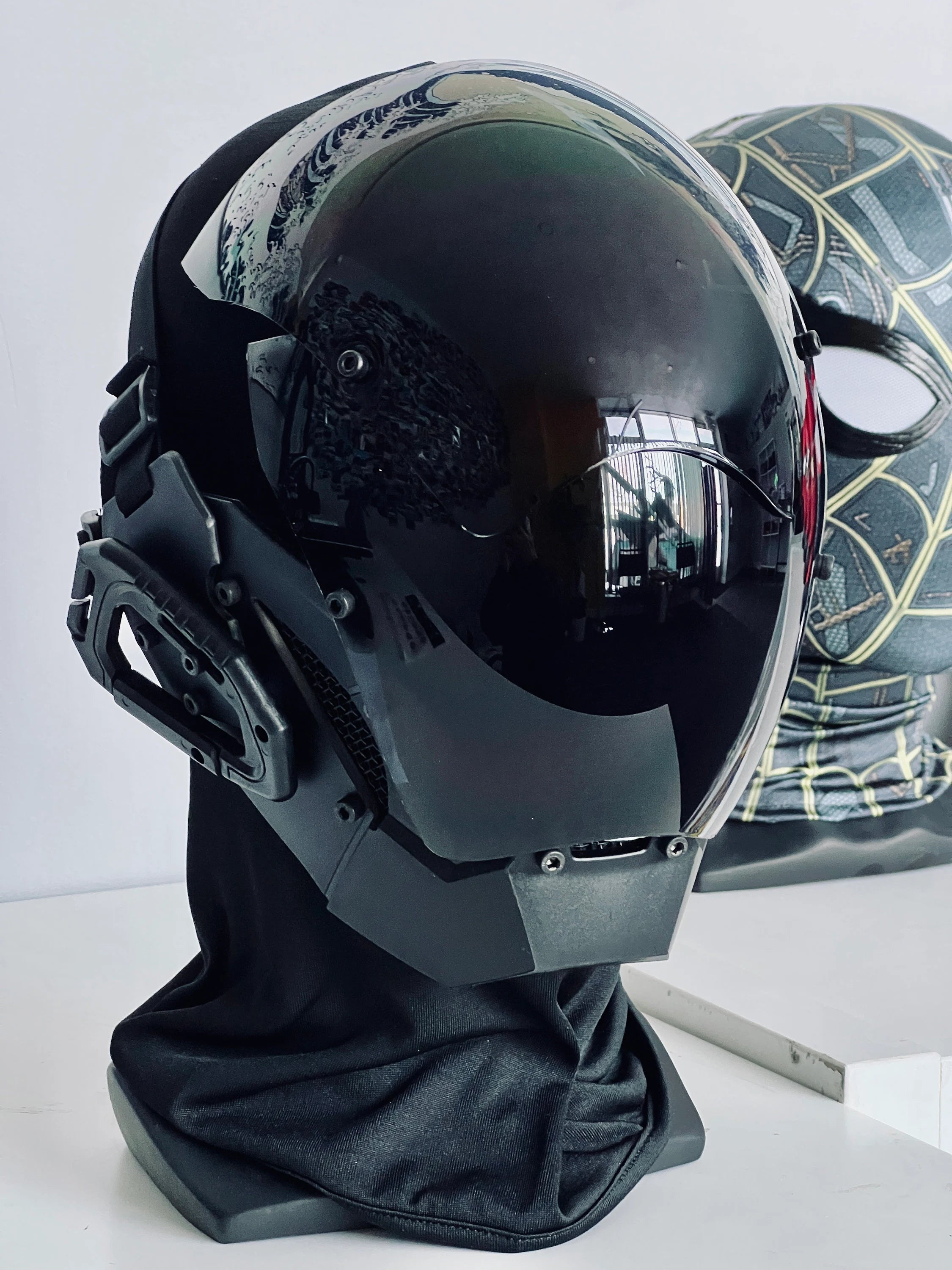 Limited Edition Black Futuristic Cyberpunk Cosplay Helmet Mask