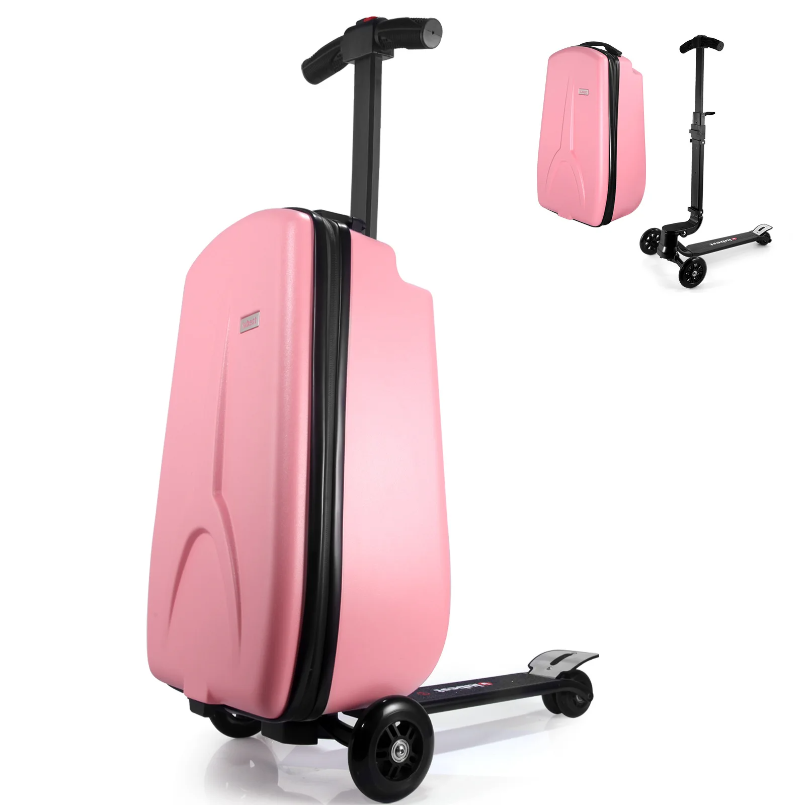 Scooter Suitcase - Rolling Luggage with Built-in Skateboard | Portable Travel Bag with Wheels for Kids