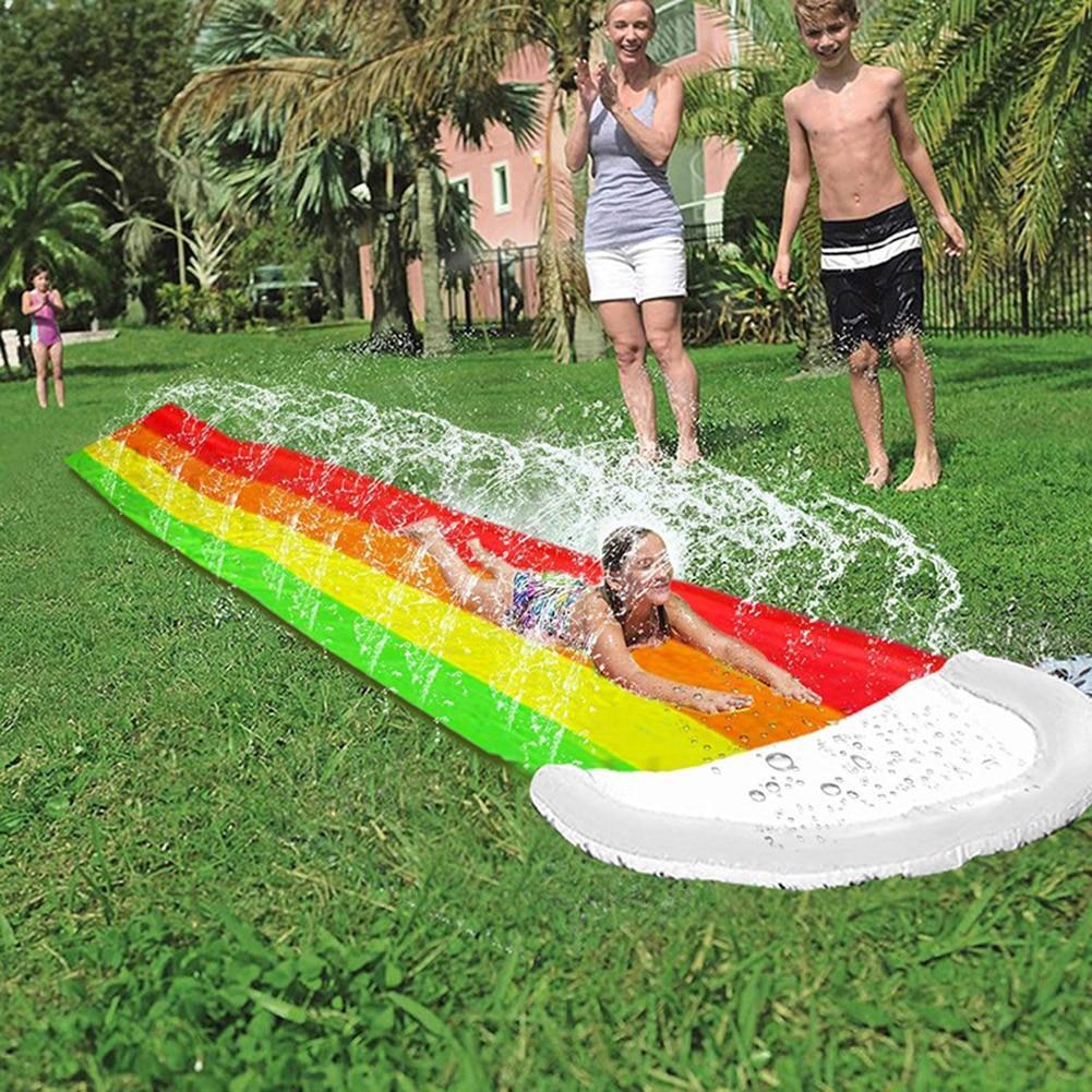 Childlike unlimited Store Inflatable Automatic Sprinkler Rainbow Water Slide