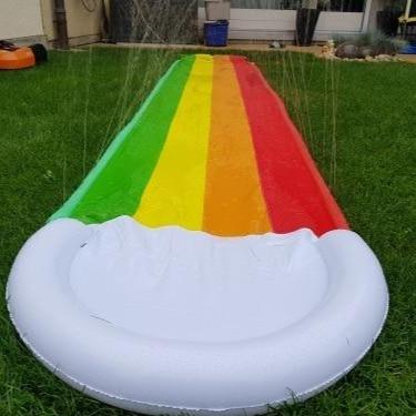 Childlike unlimited Store Inflatable Automatic Sprinkler Rainbow Water Slide