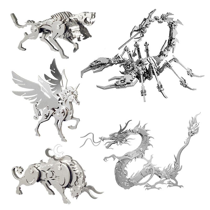 GiftsBite Store 3D Metal Animal Styling Steel Puzzle Models Kits