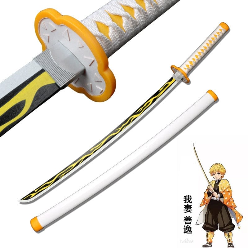 GiftsBite Store Agatsuma Zenitsu Self-assembly Demon Slayer Sword Anime Cosplay Katana 3256803519861642-United States-Agatsuma Zenitsu