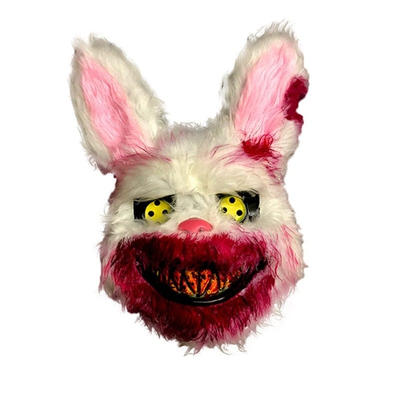 GiftsBite Store Cream Rabit Realistic Horror Full Head Cosplay Scary Mask 1005003193108252-H02
