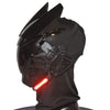 GiftsBite Store Cyberpunk Hellboy Black Samurai Cosplay Helmet With Led 3256804094619950-LED Mask