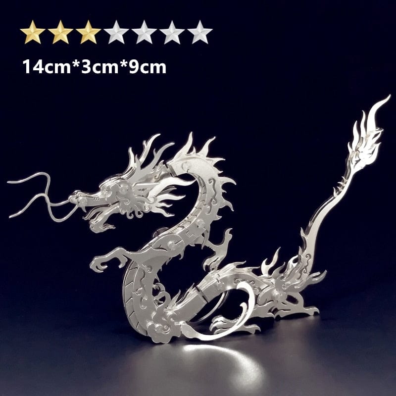 GiftsBite Store Dragon 3D Metal Animal Styling Steel Puzzle Models Kits 3256803319525350-Dragon