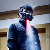 GiftsBite Store Electronic Cyberpunk Lower Face Smoke Breathing Cosplay Mask 3256803864811162-Red light