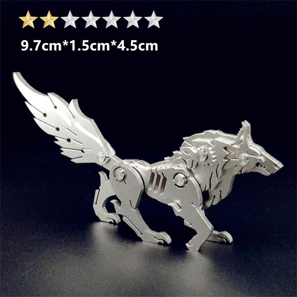 GiftsBite Store Alfa Wolf 3D Metal Animal Styling Steel Puzzle Models Kits 3256803319525350-HS-008