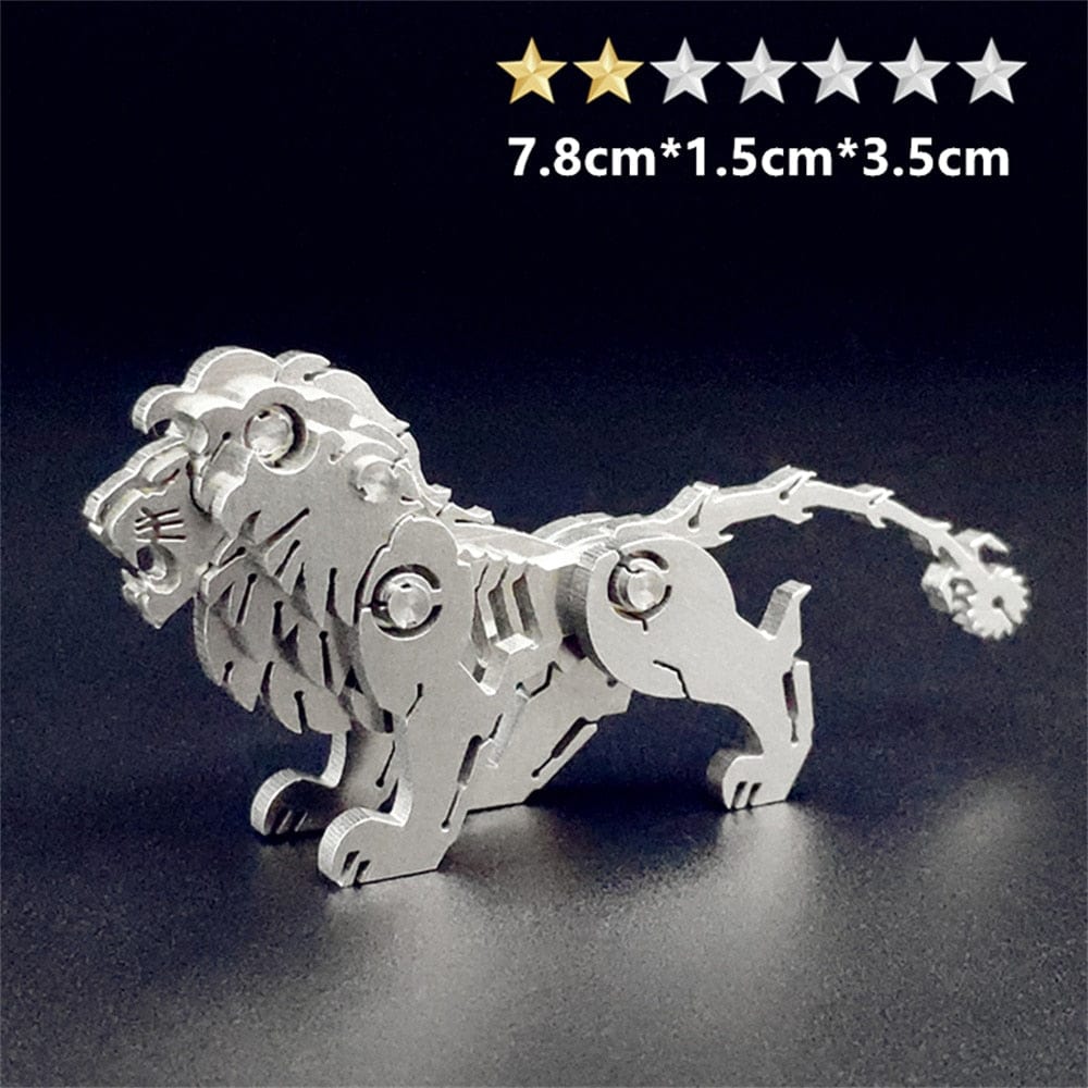 GiftsBite Store Lion 3D Metal Animal Styling Steel Puzzle Models Kits 3256803319525350-HS-011