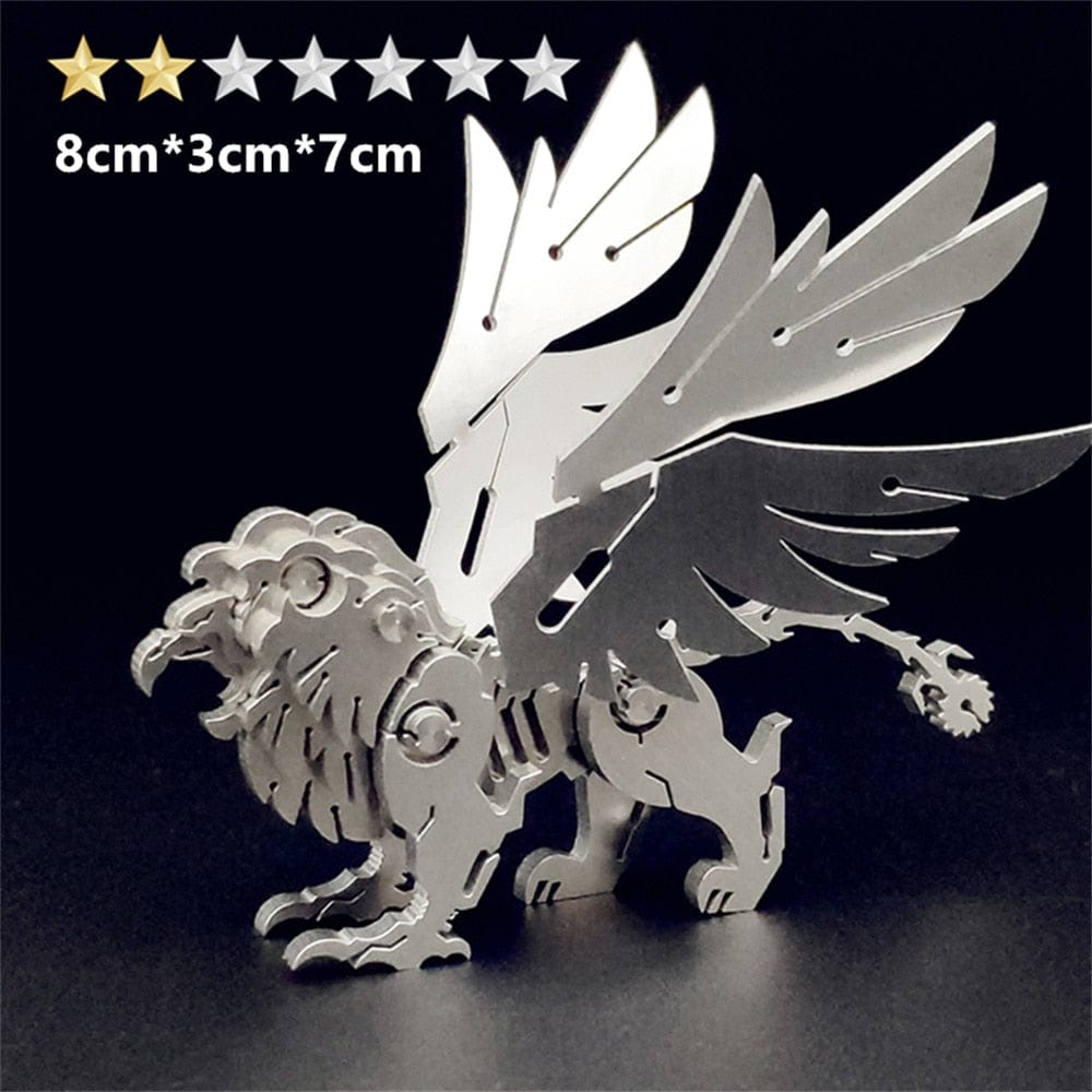 GiftsBite Store Mythical Creature 6 3D Metal Animal Styling Steel Puzzle Models Kits 3256803319525350-HS-013