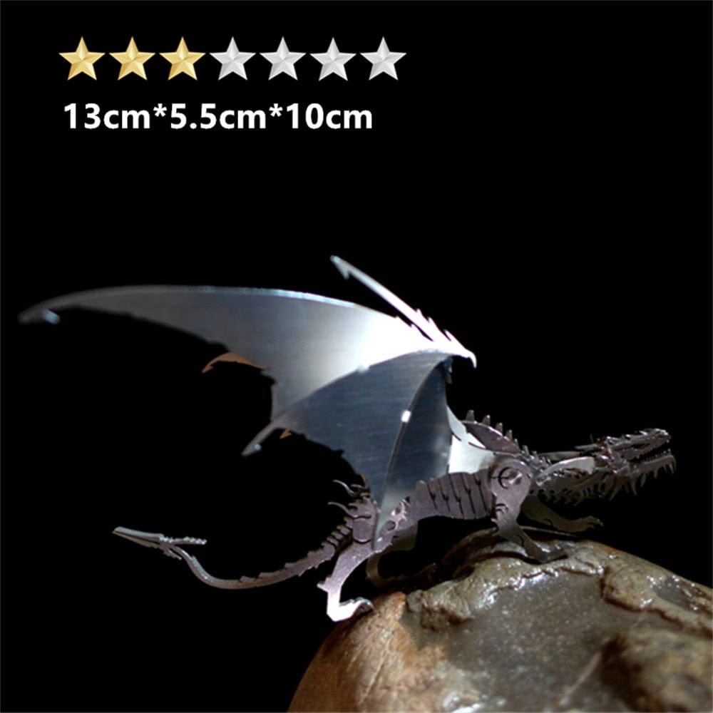 GiftsBite Store Ice Dragon 3D Metal Animal Styling Steel Puzzle Models Kits 3256803319525350-Ice Dragon