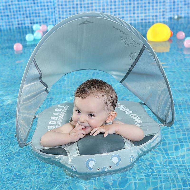 GiftsBite Store Infant & Toddler Safety Pool Smart Swim Non-Inflatable Trainer With Sunshade