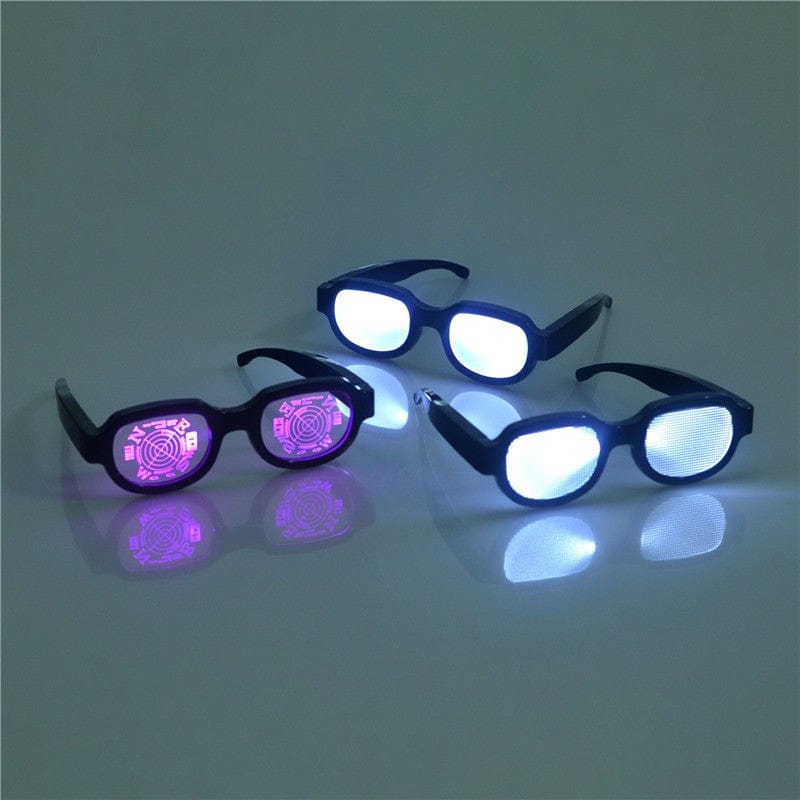 GiftsBite Store seven colors can see / As Picture LED Luminous Electronic Light Up Sunglasses 3256803971805323-seven colors can see-As Picture