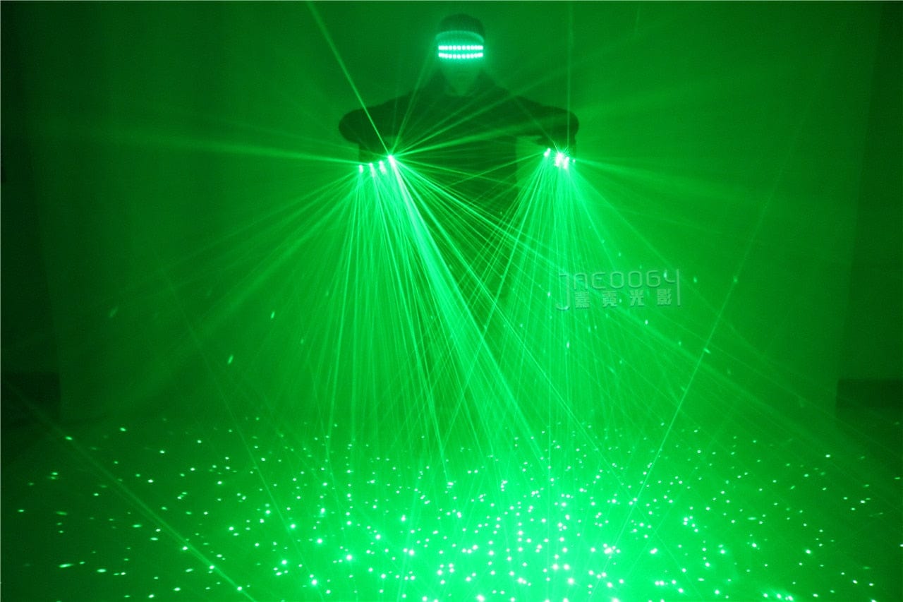 GiftsBite Store Left Hand Glove 2 in 1 Green Laser Strobe Light Nightclub Party Gloves 2251832786597507-Left hand