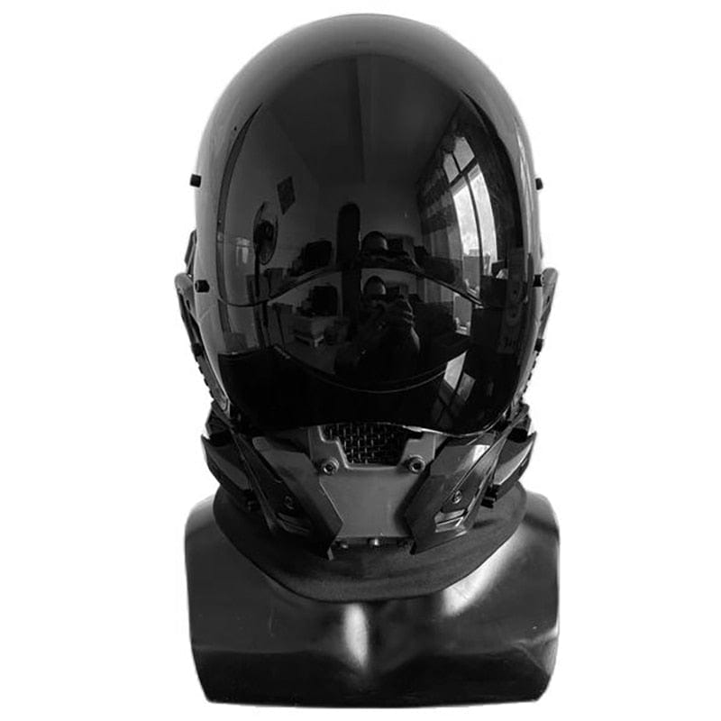 GiftsBite Store Limited Edition Black Futuristic Cyberpunk Cosplay Helmet Mask 3256803807793233-black