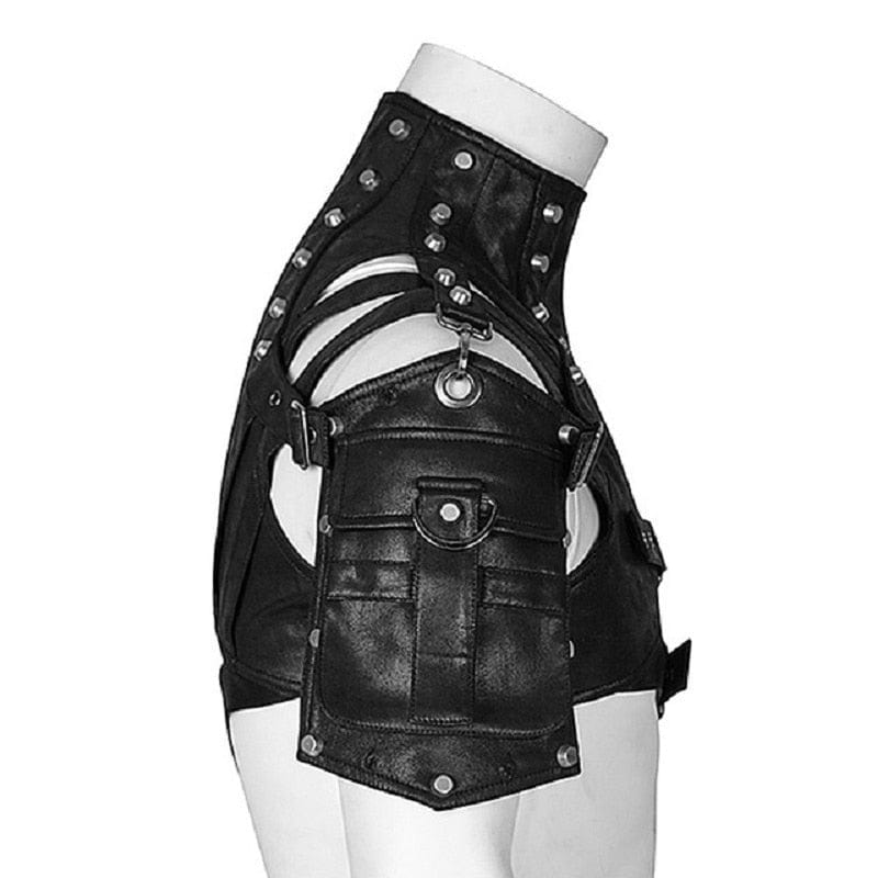 GiftsBite Store Limited Edition Cyberpunk Cosplay Mechanical Steampunk Leather Shoulder Bag Armor