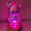 GiftsBite Store LittleBear- 3D Glass Fireworks Atmospheric Night Lamp 3256804767271988-Colorful