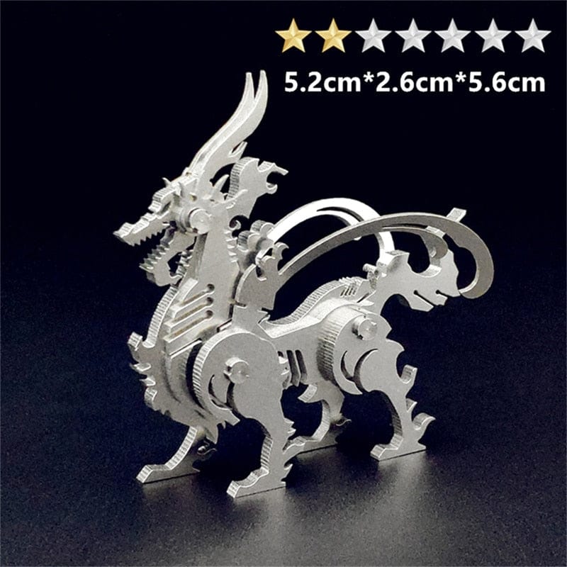 GiftsBite Store Mythical Creature 4 3D Metal Animal Styling Steel Puzzle Models Kits 3256803319525350-HS-009