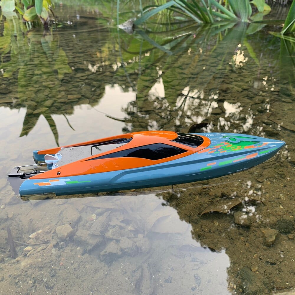 GiftsBite Store Orange 2.4G Remote Control Racing Speed Boat 3256801600330480-h122 with led