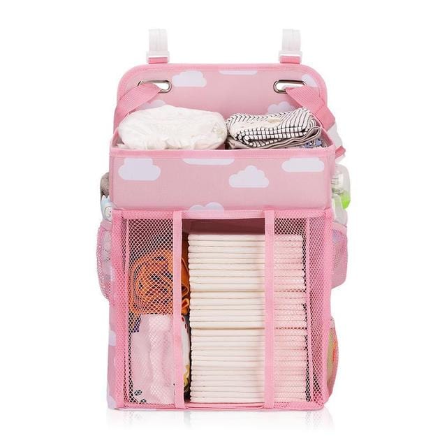 GiftsBite Store Pink 26x20x47cm BabyCrib - Hanging Foldable Diaper Storage Bag Organizer 1005004036003928-Pink 26x20x47cm