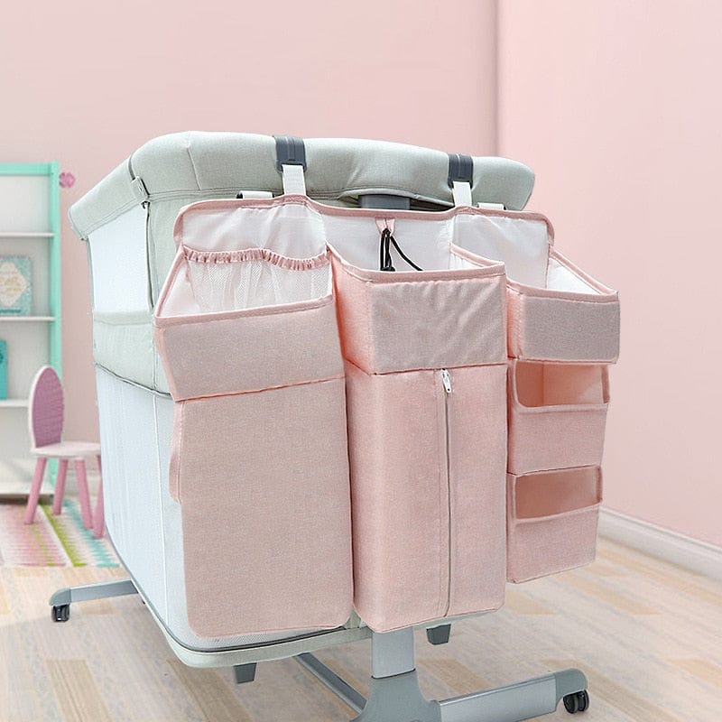 GiftsBite Store Pink BabyCrib - Hanging Foldable Diaper Storage Bag Organizer 1005004036003928-Pink