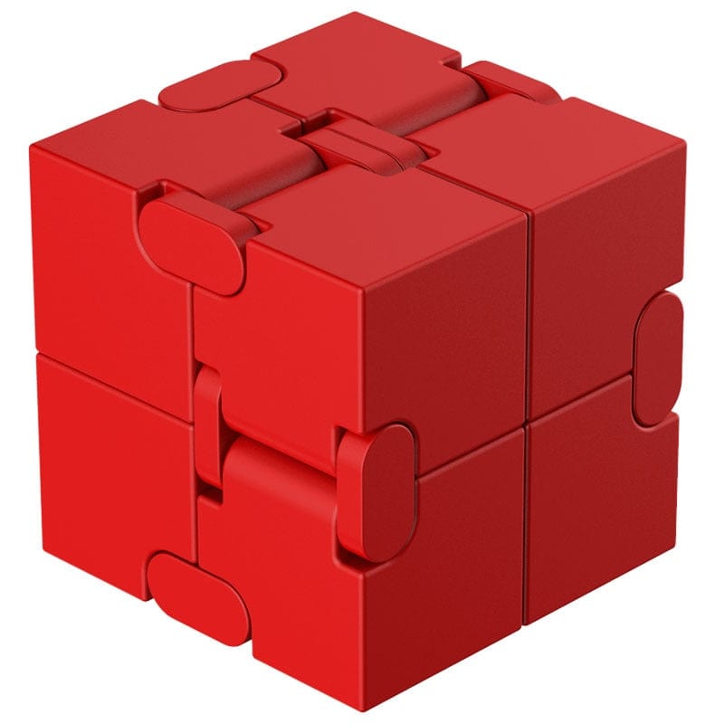 GiftsBite Store Red Creative Magic Infinite Cube Puzzle Fidget Toy 3256802779031044-Aluminum Red