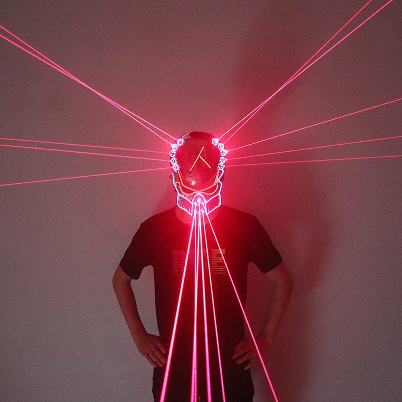 GiftsBite Store Red Laser Flashing Alien Cosplay Helmet 2255801168168690-One size-China