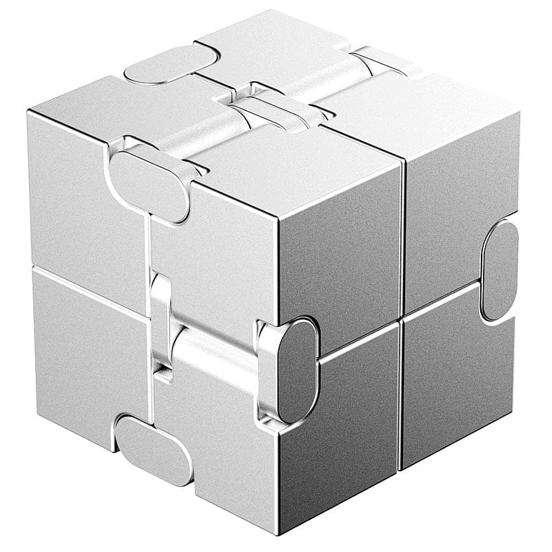 GiftsBite Store Silver Creative Magic Infinite Cube Puzzle Fidget Toy 3256802779031044-Aluminum Silvery