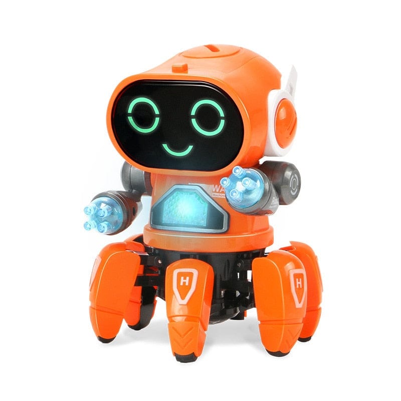 GiftsBite Store Six Claw Orange Electric Dancing Robot for Kids 3256801833276960-Six Claw Orange