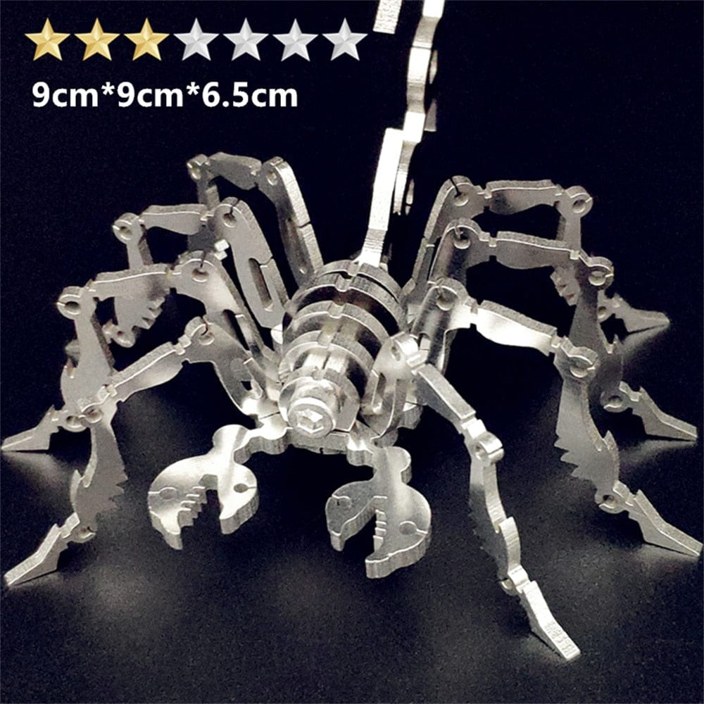 GiftsBite Store Small Scorpion 3D Metal Animal Styling Steel Puzzle Models Kits 3256803319525350-Small Scorpion