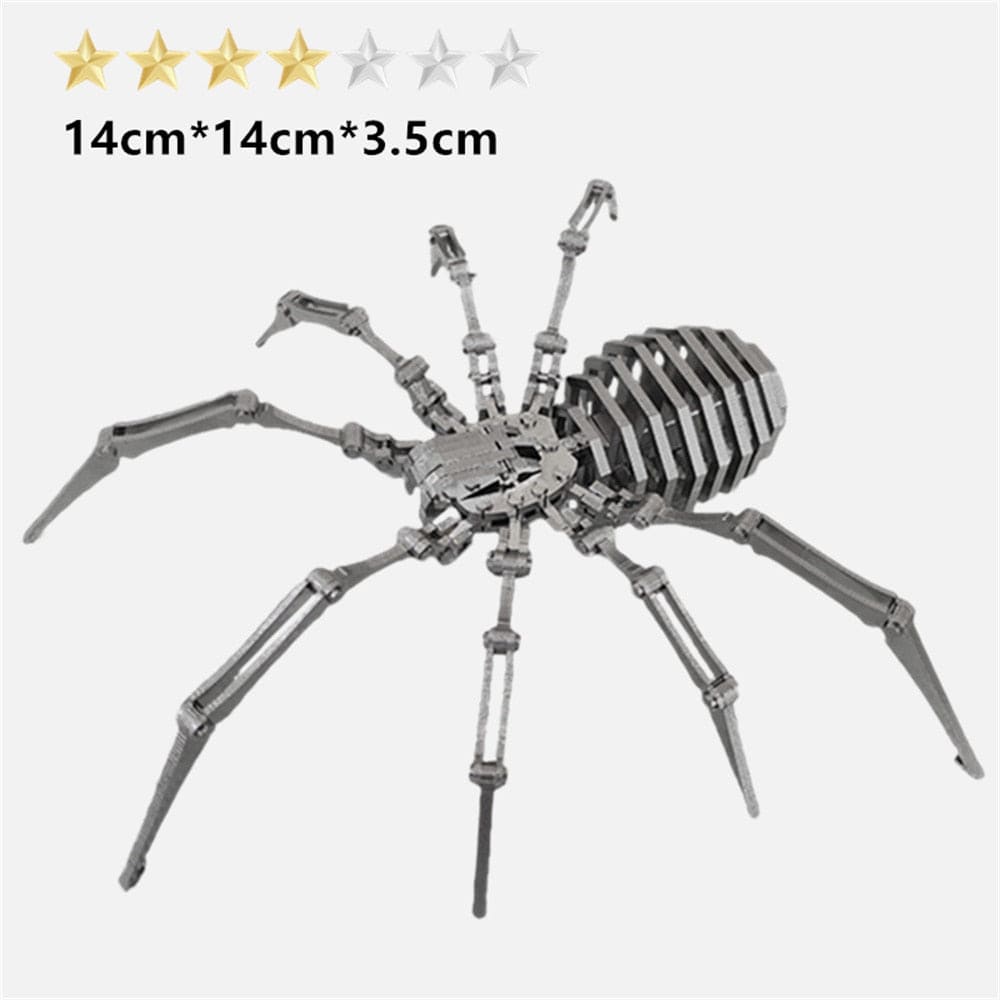 GiftsBite Store Spider king 3D Metal Animal Styling Steel Puzzle Models Kits 3256803319525350-Spider king