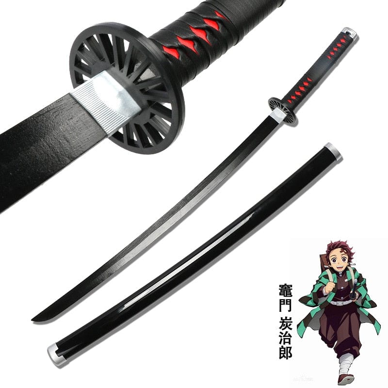 GiftsBite Store Tanjirou Black Self-assembly Demon Slayer Sword Anime Cosplay Katana 3256803519861642-United States-Tanjirou Black