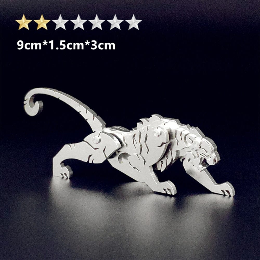 GiftsBite Store Tiger 3D Metal Animal Styling Steel Puzzle Models Kits 3256803319525350-Tiger