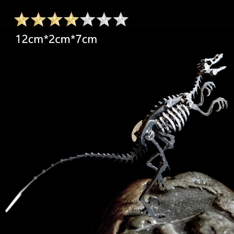 GiftsBite Store Velociraptor 3D Metal Animal Styling Steel Puzzle Models Kits 3256803319525350-Velociraptor