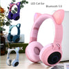 INFATUAT- Gift Store Cat Ear LED Bluetooth Headphones