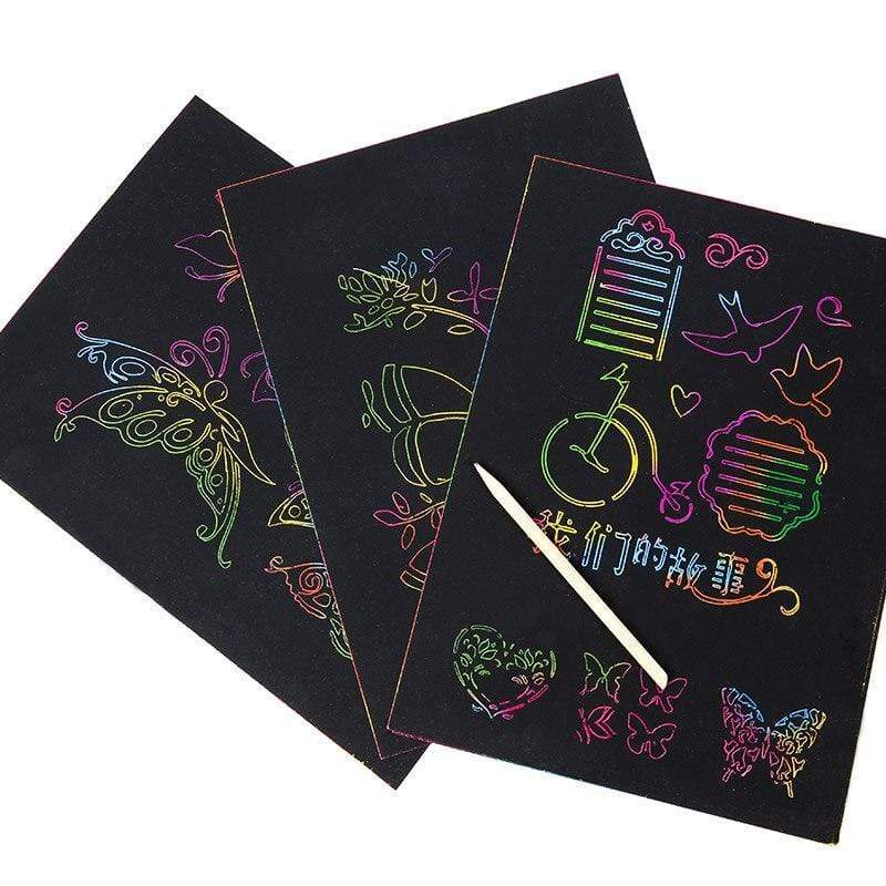 INFATUAT- Gift Store Magic Colorful Drawing Board Paper 32938040-china-10pcs