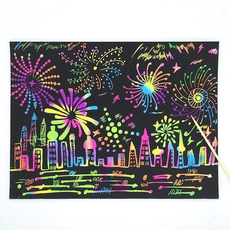 INFATUAT- Gift Store Magic Colorful Drawing Board Paper 32938040-china-10pcs